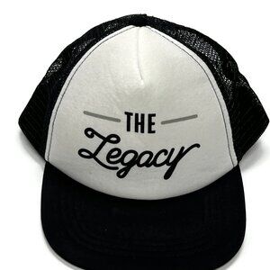 Adventure Awaits The Legacy The Legend White Black Foam‎ Mesh Snapback Hat Cap